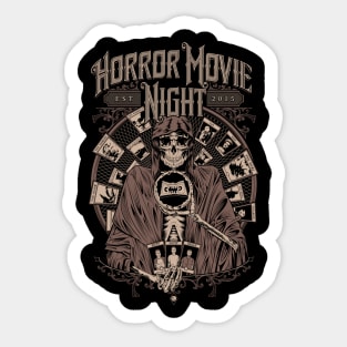 Horror Movie Night - Tarotvision (beige) Sticker